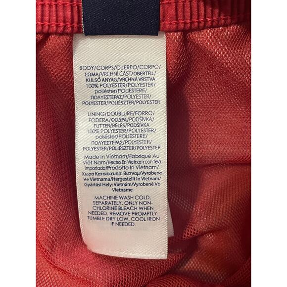 Chaps Men’s Red Drawcord Waist Swim Board Shorts Size XXL - Picture 5 of 11